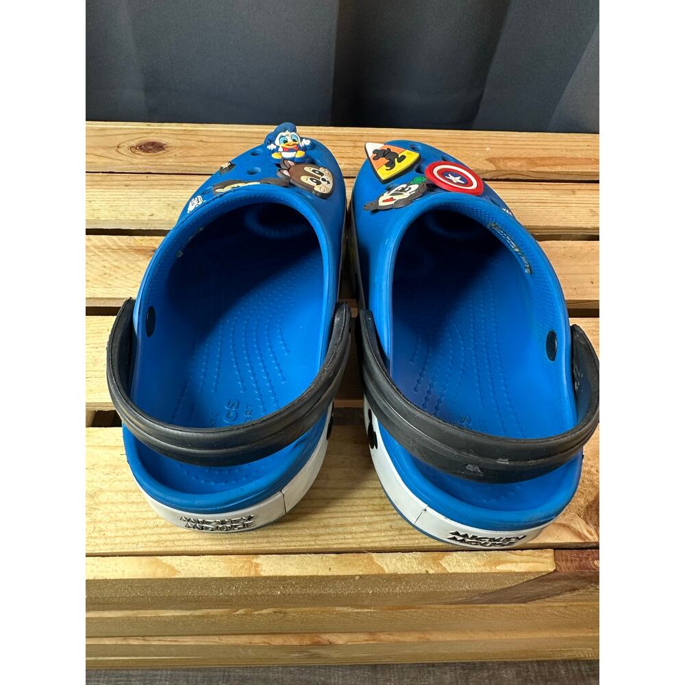 Crocs Kids Disney Mickey Mouse Classic Clogs Blue Size C 12 with Jibbitz - Picture 5 of 7